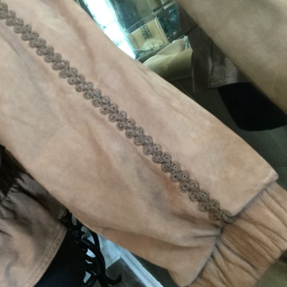 Vintage Winlit brown leather multi print bomber jacket - Picture 6 of 10